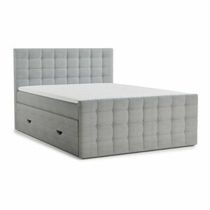 Szürke ágyneműtartós boxspring ágy 160x200 cm Tasca – Maison de Rêve kép