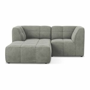 Szürke bársony sarokkanapé (bal oldali-heverő résszel) Aloha – Makamii kép