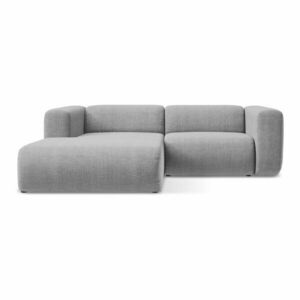 Világosszürke sarokkanapé (bal oldali-heverő résszel) Ekahi – Makamii kép
