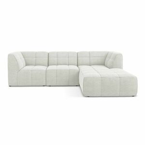 Fehér buklé sarokkanapé (jobb oldali-heverő résszel) Aloha – Makamii kép