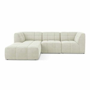 Bézs buklé sarokkanapé (bal oldali-heverő résszel) Aloha – Makamii kép