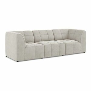 Bézs bársony kanapé 255 cm Aloha – Makamii kép