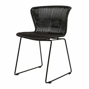 Fekete műrattan kerti szék szett 2 db-os Wings – WOOOD kép