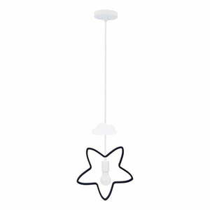 Fekete-fehér gyerek függőlámpa fém búrával Single – Candellux Lighting kép