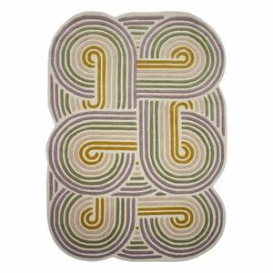 Zöld kézi szövésű gyapjú szőnyeg 160x230 cm Spiral Shaped – Flair Rugs kép