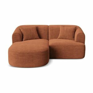Terrakotta színű kordbársony sarokkanapé (bal oldali-heverő résszel) Campi – Cosmopolitan Design kép