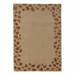 Natúr színű kézi szövésű gyapjúkeverék szőnyeg 160x230 cm Leopard Frame – Flair Rugs kép