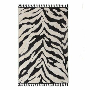 Fekete-fehér szőnyeg 133x190 cm Esra Zebra – Flair Rugs kép