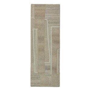 Szürkésbézs kézi szövésű gyapjú futószőnyeg 80x300 cm Lira – Flair Rugs kép