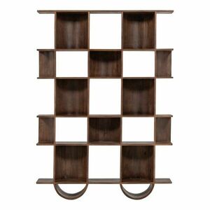 Sötétbarna mangófa könyvespolc 130x180x35 cm Sinne – WOOOD kép