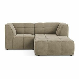 Barna bársony sarokkanapé (jobb oldali-heverő résszel) Aloha – Makamii kép