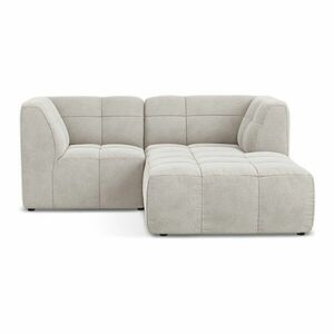 Bézs bársony sarokkanapé (jobb oldali-heverő résszel) Aloha – Makamii kép