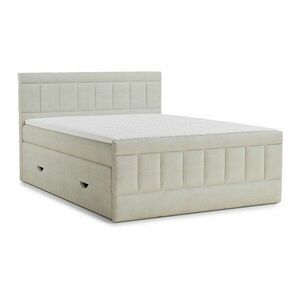 Bézs ágyneműtartós boxspring ágy 200x200 cm Caya – Maison de Rêve kép