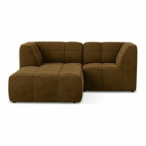 Mustársárga bársony sarokkanapé (bal oldali-heverő résszel) Aloha – Makamii kép