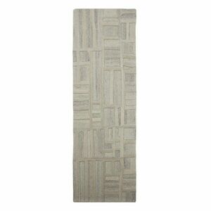 Szürkésbézs kézi szövésű gyapjú futószőnyeg 80x300 cm Elva – Flair Rugs kép