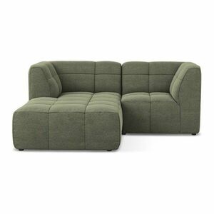 Zöld buklé sarokkanapé (bal oldali-heverő résszel) Aloha – Makamii kép