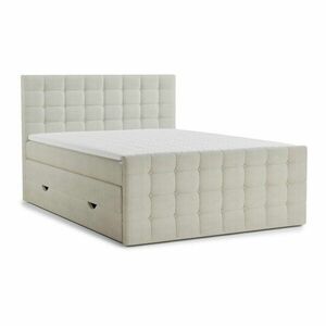 Krémszínű ágyneműtartós boxspring ágy 200x200 cm Tasca – Maison de Rêve kép