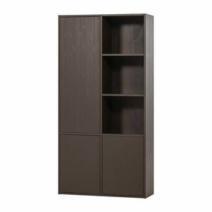 Sötétbarna borovi fenyő moduláris szekrény 108x215 cm Meggy – WOOOD kép