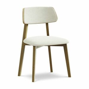 Krémszínű tömörfa étkezőszék Niu – Makamii kép