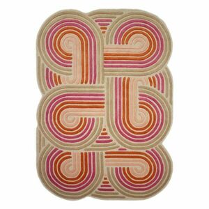 Rózsaszín kézi szövésű gyapjú szőnyeg 140x200 cm Spiral Shaped – Flair Rugs kép