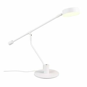 Matt fehér LED asztali lámpa hajlítható szerkezettel (magasság 64 cm) Manduro – Trio kép