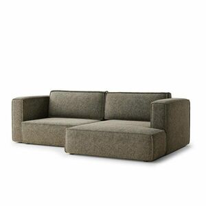 Barna zsenília kinyitható-tárolóhelyes sarokkanapé (jobb oldali-heverő résszel) Velto – Maison de Rêve kép