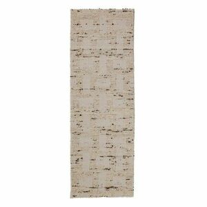 Natúr színű kézi szövésű gyapjúkeverék futószőnyeg 80x230 cm Rova Blend – Flair Rugs kép