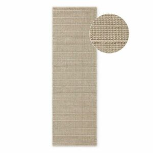Bézs kézi szövésű gyapjú futószőnyeg 80x250 cm Camden Parker – Ted Baker kép