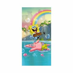Pamut gyerek fürdőlepedő 70x140 cm Sponge Bob "Tropical Duo" – Jerry Fabrics kép