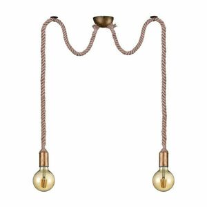 Sárgaréz színű függőlámpa ø 12 cm Rope – Trio kép