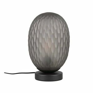 Matt fekete asztali lámpa üveg búrával (magasság 28, 5 cm) Facette – Trio kép