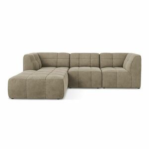 Barna bársony sarokkanapé (bal oldali-heverő résszel) Aloha – Makamii kép