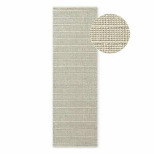 Krémszínű kézi szövésű gyapjú futószőnyeg 80x250 cm Camden Parker – Ted Baker kép