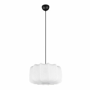 Fehér fém függőlámpa textil búrával ø 40 cm Madleine – Reality kép