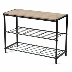 Fekete acél cipőtartó 63x44x30 cm Asten – Bonami Essentials kép
