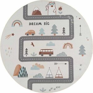 Krémszínű mosható gyerek szőnyeg ø120 cm Coco 1134 – Ayyildiz Carpets kép