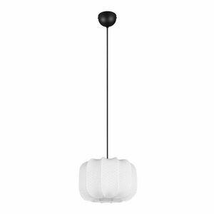 Fehér fém függőlámpa textil búrával ø 25 cm Madleine – Reality kép