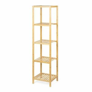 Natúr színű bambusz fürdőszobai polcos állvány 37x140 cm Skaren – Bonami Essentials kép