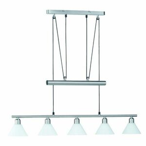 Ezüstszínű függőlámpa üveg búrával Stamina – Trio kép