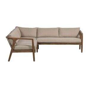 Barna kárpitozott kerti kanapé (L alakú) Biam – WOOOD kép