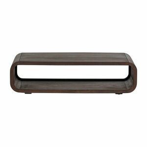 Sötét natúr színű mangófa dohányzóasztal 60x120 cm Kinu – WOOOD kép