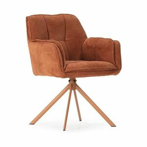 Terrakotta színű kárpitozott étkezőfotel szett 2 db-os Keiko – Marckeric kép