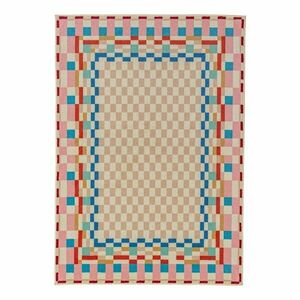 Gyapjúkeverék szőnyeg 140x200 cm Checkered Border – Flair Rugs kép