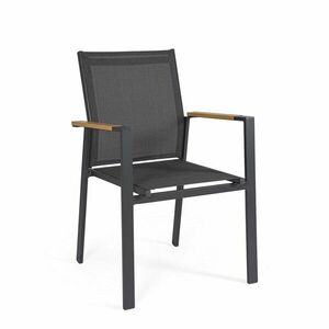 Antracitszürke fém kerti szék Heta – Bizzotto kép