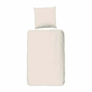 Universal bézs egyszemélyes pamut ágyneműhuzat, 140 x 200 cm - Good Morning kép