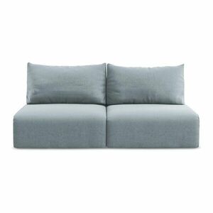 Kék bársony kinyitható-tárolóhelyes kanapé 216 cm Kalena – Makamii kép