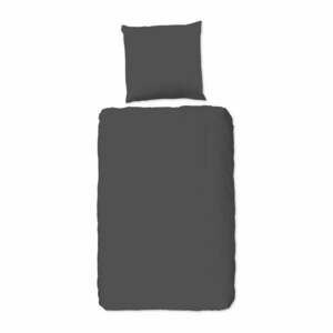 Universal szürke egyszemélyes pamut ágyneműhuzat, 140 x 200 cm - Good Morning kép