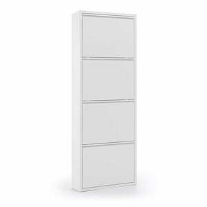 Fehér fém billenő ajtós cipőtartó 50x136x15 cm Ode – Kave Home kép