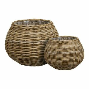 Rattan kaspó szett 2 db-os ø 57 cm Melaka – House Nordic kép
