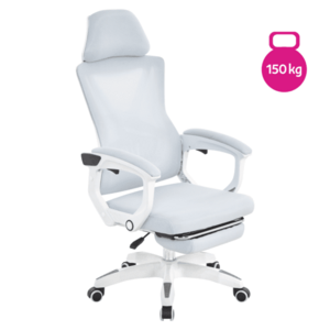 Irodai szék, világosszürke/fehér, teherbírás 150 kg, MALVIN kép